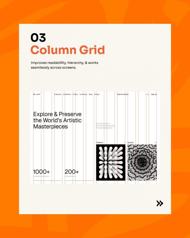 Column grid design example