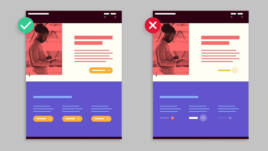 Good design layout vs bad layout poster comparison