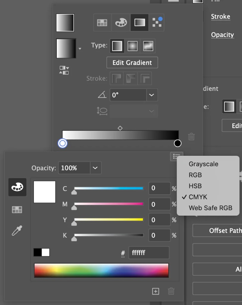 Gradient và CMYK trong phần mềm thiết kế