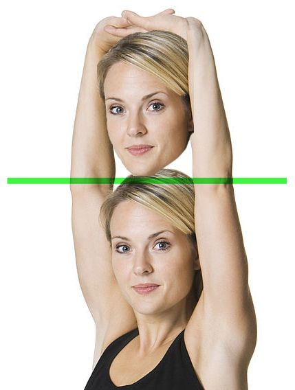 Elbow alignment body proportion reference
